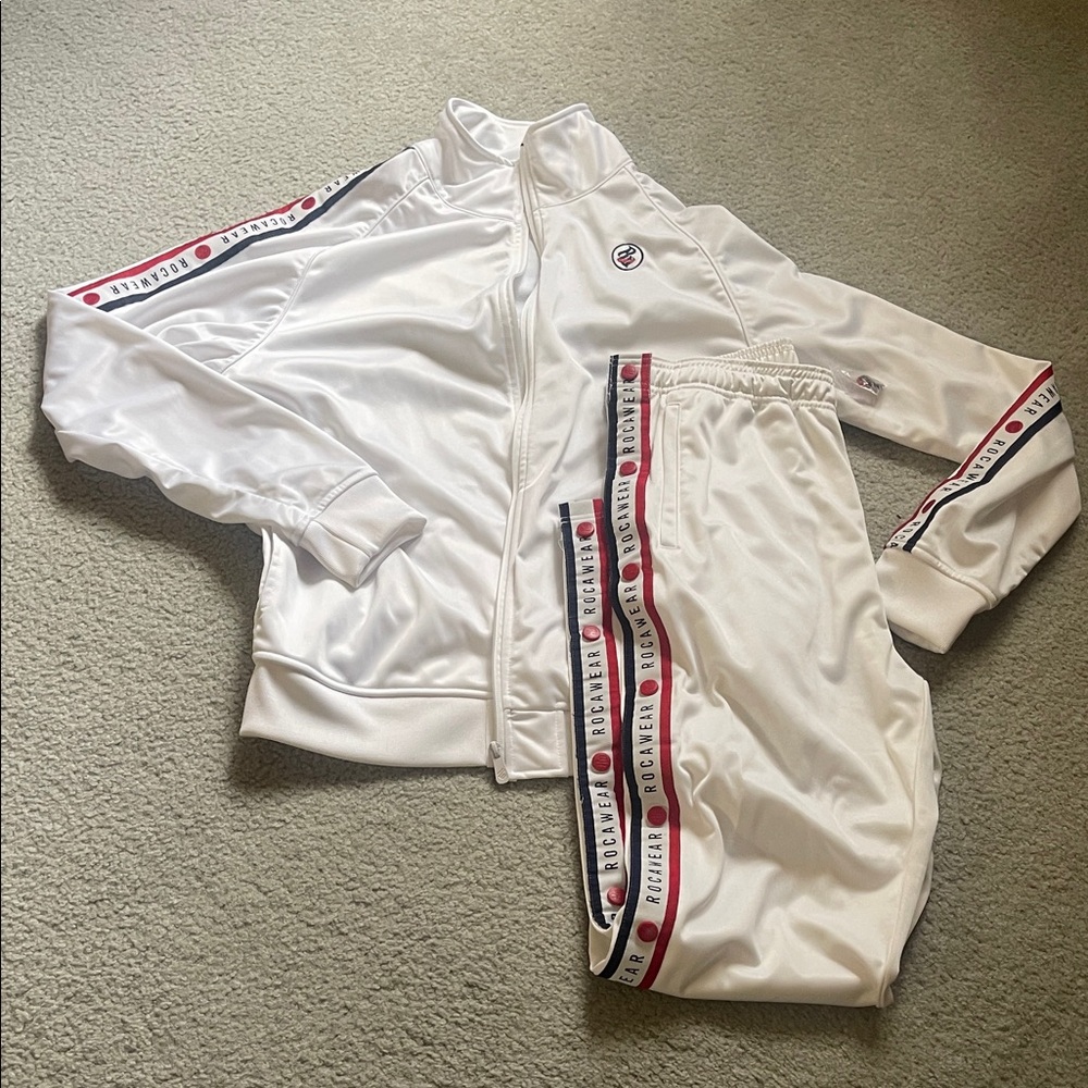 Rocawear White Tracksuit with Logo Accents